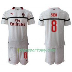 Koszulka AC Milan Suso 8 Dziecięcy Wyjazdowe Koszulki Piłkarskie 2018-2019 Krótki Rękaw